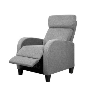 Artiss Fabric Reclining Armchair, Metal Structure, Grey, 102x69x65cm - Ultimate Comfort with Adjustable Recline