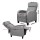 Artiss Fabric Reclining Armchair, Metal Structure, Grey, 102x69x65cm - Ultimate Comfort with Adjustable Recline