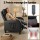 Artiss Small Black PU Leather Massage Recliner Sofa with 2-Point Massage, Adjustable Backrest, and Footrest