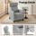 Artiss Grey Fabric Massage Recliner Chair – Small Recliner Sofa for Adults with 2-Point Massage, Adjustable Backrest