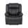 Artiss Manual Massage Recliner PU Leather 160° Recline 8-Point Vibration Lumbar Heat USB Ports Black