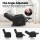 Artiss Manual Massage Recliner PU Leather 160° Recline 8-Point Vibration Lumbar Heat USB Ports Black
