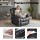 Artiss Manual Massage Recliner PU Leather 160° Recline 8-Point Vibration Lumbar Heat USB Ports Black