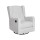 Artiss Recliner Armchair, Grey Faux Linen, 360° Swivel, 74x93x98cm, Ergonomic, Remote-Controlled, 1-Year Warranty
