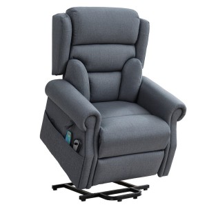 Artiss Electric Power Lift Recliner Chair with Massage & Heat, Skin-Friendly Fabric, 8-Point, 86x98x107cm, Grey