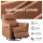 Artiss Leather Swivel Recliner Chair with USB & LED, 240° Swivel, 135° Recline, Adjustable Headrest, Brown, 81x81x105
