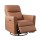 Artiss Leather Swivel Recliner Chair with USB & LED, 240° Swivel, 135° Recline, Adjustable Headrest, Brown, 81x81x105