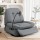 Artiss Manual Swivel Rocker Recliner with USB Ports - PU Leather, 100x90x96cm, 360° Rotation, Grey, Multi-Function Chair