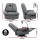 Artiss Manual Swivel Rocker Recliner with USB Ports - PU Leather, 100x90x96cm, 360° Rotation, Grey, Multi-Function Chair