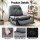 Artiss Manual Swivel Rocker Recliner with USB Ports - PU Leather, 100x90x96cm, 360° Rotation, Grey, Multi-Function Chair