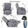 Artiss Power Lift Recliner Chair Grey Faux Leather with 8 Point Massage Heated Lumbar USB Phone Holder