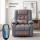 Artiss Power Lift Recliner Chair Grey Faux Leather with 8 Point Massage Heated Lumbar USB Phone Holder
