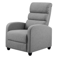 Artiss Recliner Armchair, Faux Linen Fabric, Grey, 64.5x89x98cm, High-Resilience Foam, Adjustable Comfort Chair