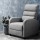 Artiss Recliner Armchair, Faux Linen Fabric, Grey, 64.5x89x98cm, High-Resilience Foam, Adjustable Comfort Chair
