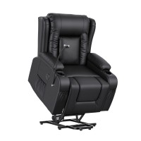 Artiss Power Lift Recliner Chair with 8‑Point Massage Lumbar Heat USB Phone Holder PU Leather Electric Sofa