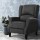 Artiss Charcoal Recliner Chair - Adjustable Suede Armchair with Foam Padding, 72x86x100cm, for Home & Media Rooms