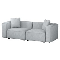 Artiss Alvin 2-Seater Modular Sofa Chaise Set - Grey, Modern Design, Plush Comfort, Durable Frame, 1-Year Warranty