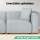 Artiss Alvin 2-Seater Modular Sofa Chaise Set - Grey, Modern Design, Plush Comfort, Durable Frame, 1-Year Warranty