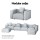 Artiss Alvin 3-Seater Modular Sofa Chaise Set - Grey, Modern Comfort with Linen Upholstery & Durable Wood Frame