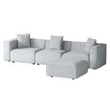 Artiss Alvin 4-Seater Modular Sofa Chaise Set, Grey - Modern Comfort, Durable Design, 1-Year Warranty Artiss Alvin 4-Seater Modular Sofa Chaise Set, Grey - Modern Comfort, Durable Design, 1-Year Warranty