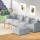 Artiss Modular Sofa Chaise Set, Faux Linen, 5-Seater, Grey, 361x82x57cm, Modern Living Room Furniture, Durable & Stylish