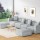 Artiss Modular Sofa Chaise Set, Faux Linen, 6-Seater, Grey, 361cm, Modern Living Room Furniture, Comfortable & Stylish