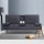 Artiss 3-Seater Sofa Bed, Faux Linen, 175CM, Dark Grey, Space-Saving, Adjustable Recline, Cup Holders, Modern Design