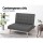 Artiss Recliner Single Sofa Bed, Faux Linen, Dark Grey, 85x81x74cm, Adjustable, Modular, Plush Comfort