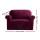 Artiss Ruby Red Velvet Sofa Cover, 1-Seater - Stretchable, Anti-Slip, Machine Washable Couch Protector, Crystal Velvet