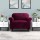 Artiss Ruby Red Velvet Sofa Cover, 1-Seater - Stretchable, Anti-Slip, Machine Washable Couch Protector, Crystal Velvet