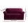Artiss Velvet Sofa Cover for 2-Seater - Ruby Red, Stretchable Crystal Velvet with Anti-Slip Foam, Machine Washable