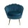 Artiss Armchair Velvet Upholstery Navy 71x71x68cm - Iconic Design, Timeless Appeal, High Resilience Foam, Gold Legs