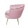 Artiss Armchair, Velvet Upholstery, 71x68x71cm, Pink, Vintage Shell Back, Gold Legs, High Resilience Foam Padding