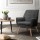 Artiss Anne Armchair in Charcoal Linen Fabric - Full Size with Tufted Backrest, Thick Foam Padding, Durable Wood Frame