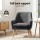 Artiss Anne 2X Armchair Set - Charcoal Faux Linen, Retro Tub Chair with Tufted Backrest, Wooden Frame, Rubber Wood Legs
