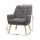 Artiss Fabric Dining Armchair, Linen Upholstery, Grey, 58x50x80cm - Retro Style, Tufted Design, Comfortable Seating