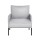 Artiss Kane Grey Armchair - Linen Fabric, Metal Frame, 150kg Capacity, 68.5x73.5x79cm, Modern Accent Chair with Pillow