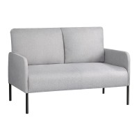 Artiss Kane 2-Seater Armchair Sofa, Grey Linen Upholstery, Metal Frame, Plush Cushions, 250kg Capacity, Modern Design
