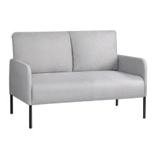 Artiss Kane 2-Seater Armchair Sofa, Grey Linen Upholstery, Metal Frame, Plush Cushions, 250kg Capacity, Modern Design Artiss Kane 2-Seater Armchair Sofa, Grey Linen Upholstery, Metal Frame, Plush Cushions, 250kg Capacity, Modern Design