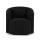 Artiss Round Swivel Armchair Black Sherpa Fleece, 360-Degree Rotation, Ergonomic Design, 73x74x67cm, 150kg Capacity