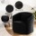 Artiss Round Swivel Armchair Black Sherpa Fleece, 360-Degree Rotation, Ergonomic Design, 73x74x67cm, 150kg Capacity