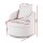 Artiss Round Swivel Armchair with Extra Pillow, White - 360° Swivel, Sherpa Fleece Upholstery, 70x76x84cm, 150kg