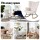 Artiss White Bouclé Fabric Rocking Armchair - Ergonomic Design with Metal Frame, Rubber Wood Legs, 180kg Capacity