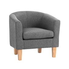 Artiss Abby Fabric Armchair, Linen Upholstery, Full Size, Grey, 70x64x67.5cm - Modern Comfort & Timeless Style Artiss Abby Fabric Armchair, Linen Upholstery, Full Size, Grey, 70x64x67.5cm - Modern Comfort & Timeless Style