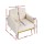 Artiss Armchair Boucle Fabric Beige 66x69x88cm - Modern Scandinavian Style, Sturdy Metal Frame, Plush Comfort