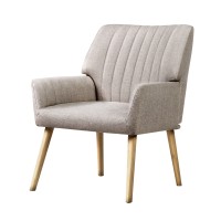 Artiss Sebastini Armchair, Faux Fabric, Beige, 63x64.5x84cm, Luxurious Comfort, Elegant Design, Easy Assembly