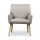 Artiss Sebastini 2X Armchair, Beige Faux Fabric, 63x64.5x84cm, Plush Comfort, Stylish Design, Easy Assembly