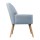 Artiss Sebastini Armchair, Faux Fabric, Blue Grey, 63x64.5x84cm, Stylish & Comfortable with Rubber Wood Legs
