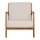 Artiss Armchair, Faux Fabric, Beige, 65x76.5x72.5cm, Comfortable Olive Design, High-Resilience Foam, Elegant & Sturdy