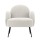 Artiss Hanes White Sherpa Boucle Armchair – Luxurious Upholstery, 64x70x74cm, Sturdy Steel Legs, 150kg Capacity